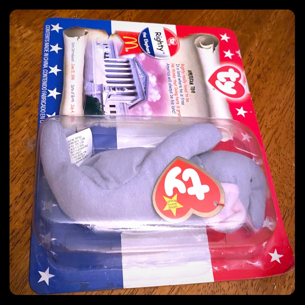 Ty American Trio stuffed elephant